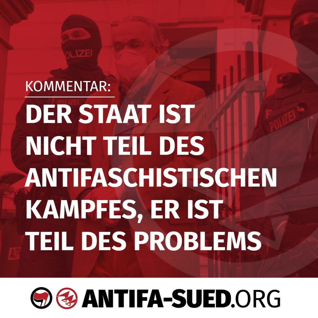 Der Staat ist nicht Teil des antifaschistischen Kampfes, er ist Teil des Problems – Ein Kommentar zur Großrazzia gegen die „Reichsbürger:innen“-Bewegung